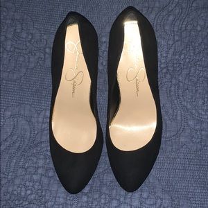 Jessica Simpson Black Suede Heels 5 inch